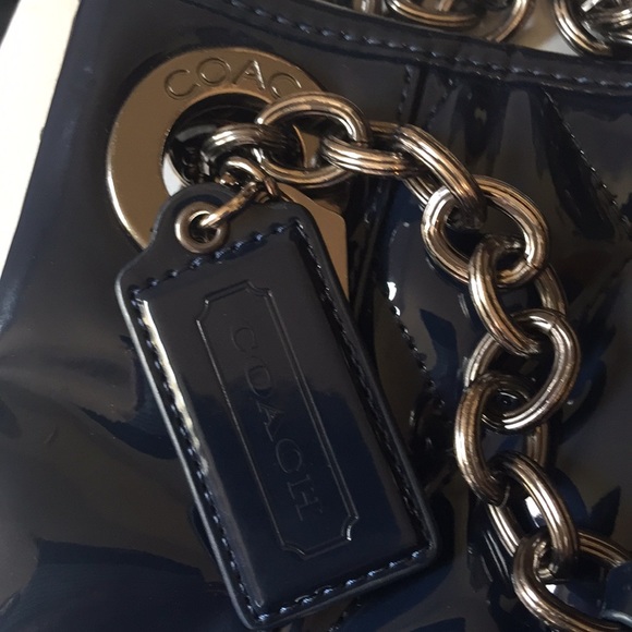 Navy Patent Coach Purse & Wallet Set - Picture 7 of 7